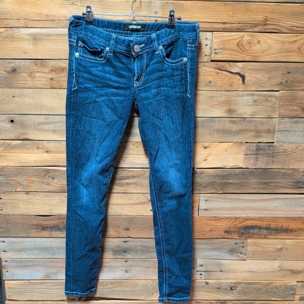 Express Women's Dark Blue Skinny Jeans Cute Cheap Size 6